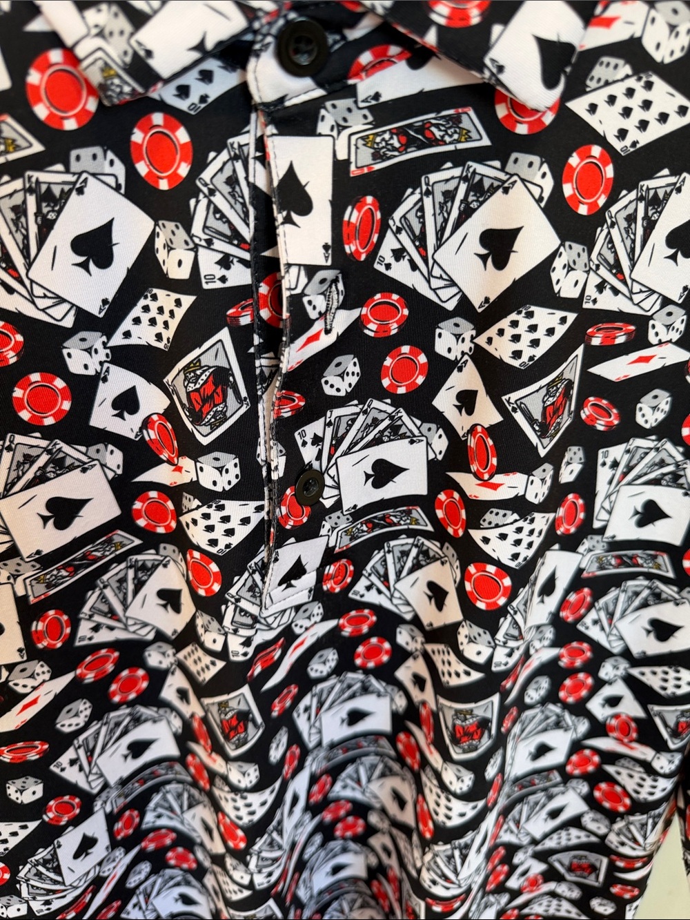 Waggle All In Poker Polo Shirt Size XL - Picture 3 of 8